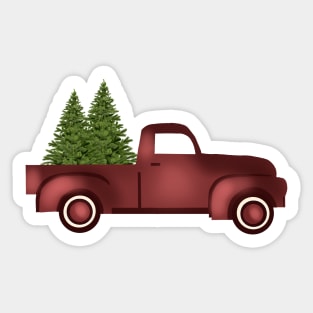 Christmas Tree Farm Truck Country Christmas Sticker